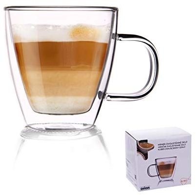 Orion Verre à thé - Double paroi - Verre thermique - Pour café, latte, cappuccino et thé - 180 ml