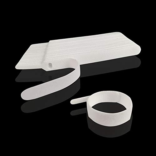 YIXISI 50 Pezzi Gestione Fascette Fermacavo, Fascette Fermacavi, Fascetta per Cavi Regolabile, Fascette Riutilizzabili, per Gestione del Cavo per Cavi in Casa, Ufficio e Auto, Bianca