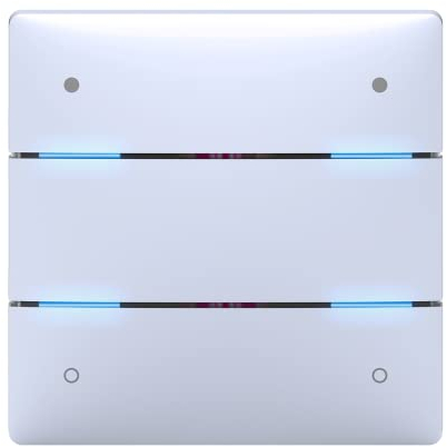 Theben 4969234 iON 104 KNX Tastsensor mit 4 Tasten und 4 Status-LEDs und integriertem Temperatursensor I Schalten, Dimmen, Jalousie, Wertgeber, Farbsteuerung etc.