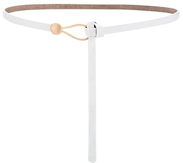 LumiSyne Cinturón De Cuero Para Mujer Cinturón Fino Diseño De Hebilla Anudado De Moda Piel De Vaca Hebilla De Aleación Cinturones De Cuero Ajustables Decoración Pretina Para Vestido Abrigo Camisa
