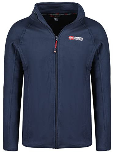 Geographical Norway Tug Men Full Zip - Giacca Uomo Invernale Thin Fleece Warm Zip - Felpa Uomo Autunno Inverno Primavera Lavoro - Manica Lunga Soft Comfort (Blu navy S)