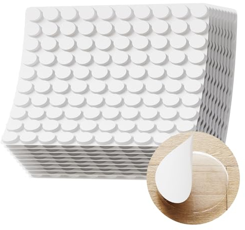 CLKE 1000 Pastilles Adhésives Double Face Rond, 10mm Points Adhesifs Double Face,Autocollant Adhésif Rond et Transparent,Sans Trace,pour Bricolage Décoration