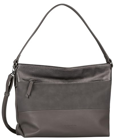 TOM TAILOR Nicolina Damen Hobo Bag Schultertasche Mittelgroß Grau
