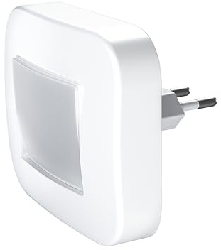 Osram Nachtlicht mit Kippfunktion, Tageslichtsensor, 3000K, 3lm, 0,2W, Plug-and-Play, Weiß, für Kinderzimmer und Wohnbereiche