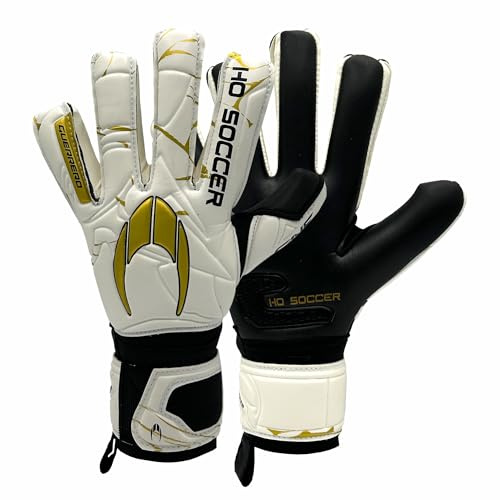 HO Soccer Guerrero One NG Golden Team, Guantes Portero, Unisex Niño, Blanco/Dorado, 5