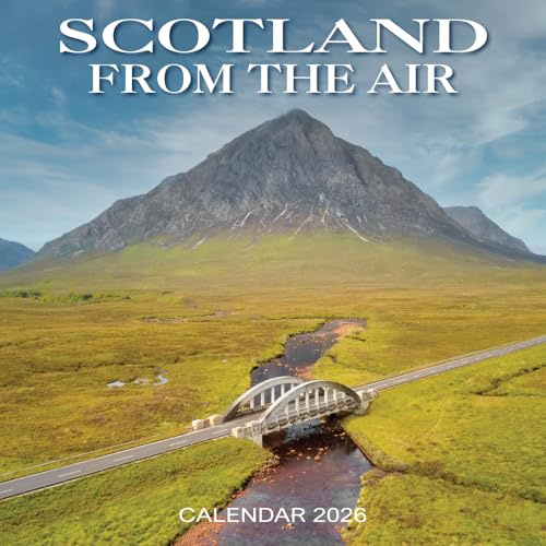 2026 Scotland Calendar: Scotland from the Air - Square Wall Calendar - Month to View - 12 Months