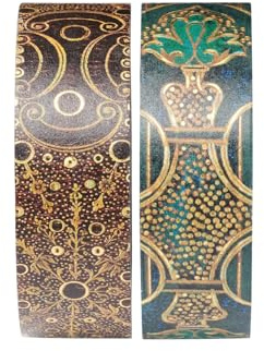 Ruban adhésif Washi Paperblanks Premier Folio/Chroniques Turquoises: Two Iconic Paperblanks designs per set, Metallic foil pattern, 15mm wide x 10 metres long