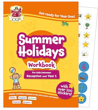 CGP Summer Holidays Activity Workbook - for kids between Reception and Year 1 (ages 4-5) (CGP Holiday Workbooks)