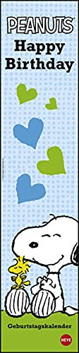 Snoopy Geburtstagskalender long - immerwährender Kalender mit Monatskalendarium - Format 11 x 49 cm (Geburtstagskalender Heye)