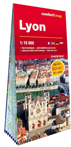 Lyon 1/15.000 (carte grand format laminée - plan de ville)
