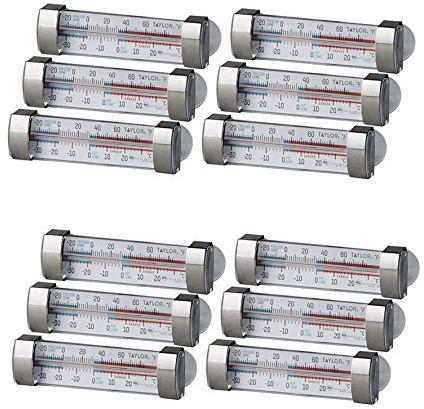 Taylor Freezer & Refrigerator Kitchen Thermometer, 12 Count