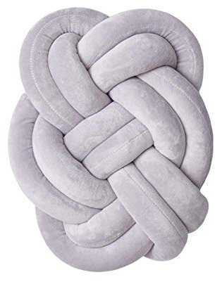 zhppac Almohada para Bebe Cojines Almohada Nudo de Corbata cojín Verde Cojines Nudo cojín Rosa Anudado Almohada Cojín Decorativo para sofá Gray