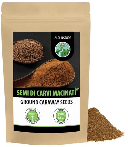 Alpi Nature Caraway Seeds Ground 250g 8.8 oz, Caraway Seed Powder for Cooking
