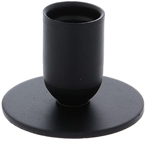 Holyart Portacandela tubolare Ferro Nero 2,5 cm