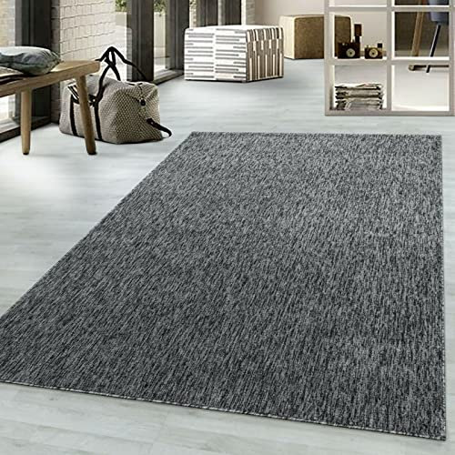 viceroy bedding NIZZA Modern Rugs Living Room Carpet Mat For Bedroom Large Area Rug Hallway Kitchen Extra Large Size Short Pile Flat Weave (60cm x 110cm (2ft x 3.6ft), Grey)