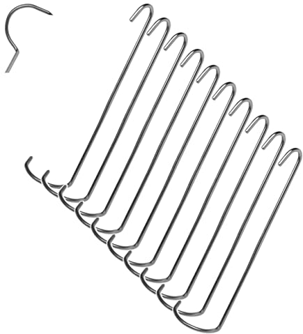 10 Stück Räucherhaken Standard 12cm Smoking Hooks Fisch Räuchern Forelle Aal