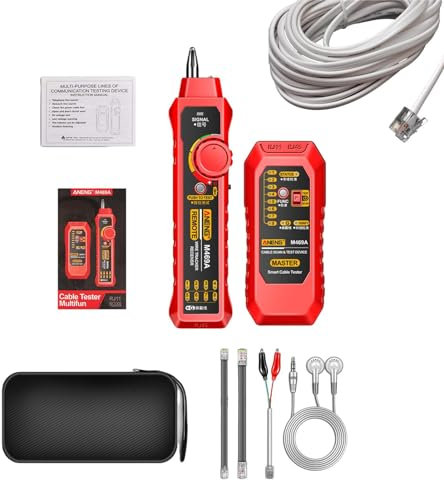 Teksome Tester per Cavi - Localizzatore di Rottura Filo per Recinzione per Cani | Tracciatore di Cavi per circuiti elettrici Ethernet, Video, generatore di Toni, tracciatore di Metalli, rilevatore di