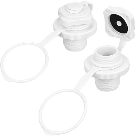 Happyyami 2 Stück Schlauchboot Luftventile Spiralventile Kunststoff Schraubventile Leckageschutz Kajak Ventilstopfen Zubehör Für Schlauchboote Und Luftmatratzen Outdoor Wassersport