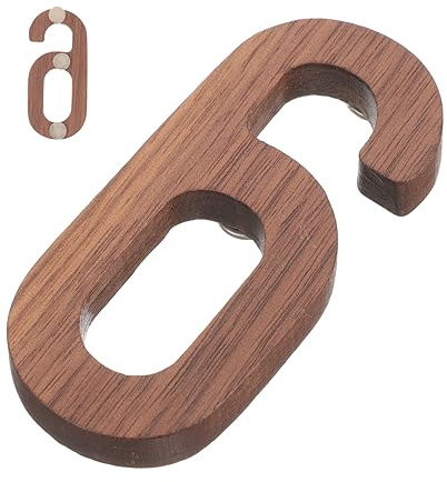 HOLIDYOYO Contemporary House Number Sign Vertical Magnetic Address Number for Mailbox and Outdoor Use Walnut Finish Easy Installation for Lawn Garden and Fence Display