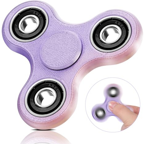 SCIONE Hand Spinner Impreso en 3D – Juguete Sensorial para Niños & Adultos | Alivio de Estrés & Ansiedad | Herramienta para TDAH | Juguete Duradero Ultra-Suave para Relajación – Oro Púrpura