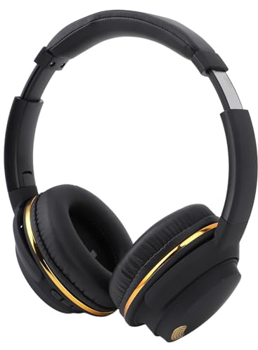 RASTKY Auriculares con Cancelación de Ruido, Auriculares ANC con Reducción de Ruido, Inalámbricos Plegables Recargables sobre la Oreja, Juegos Deportivos con Res