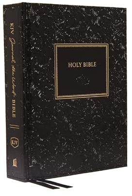 KJV, Journal the Word Bible, Hardcover, Black, Red Letter Edition, Comfort Print: Reflect, Journal, or Create Art Next to Your Favorite Verses