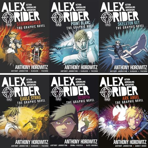 Alex Rider Graphic Novel Collection: Complete 6-Book Spy Thriller Set – Stormbreaker, Point Blanc, Skeleton Key & More (Hardcover) – Action-Packed Espionage for Young Readers