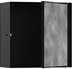 hansgrohe XtraStoris Rock Recessed Wall Niche with Tileable Door 12x 12x 5.5 in Matte Black, 56091670
