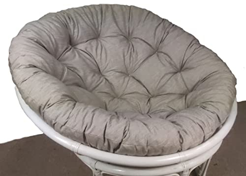 Rattani - Premium Papasan Polster/Kissen/Auflage D 110 cm Col. Boheme Taupe, Made in EU