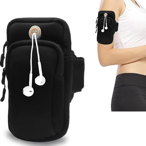 JYTDBCS Running Armband Phone Holder, Strap for phone running, Mobile Armband Bag (Black)