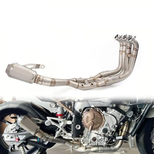 BybAgs S&istema De Escape Completo para Motocicleta con Silenciador De Tubo De Enlace Delantero para S1000R S 1000 R 2021 2022 2023