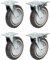 Turosur 4pcs (8 inch) Heavy Duty Castor Wheels, 200mm Industrial Castors, Trolley Wheels 360° Swivel Casters With Load Capacity 1320lbs 2 swivel with Brakes
