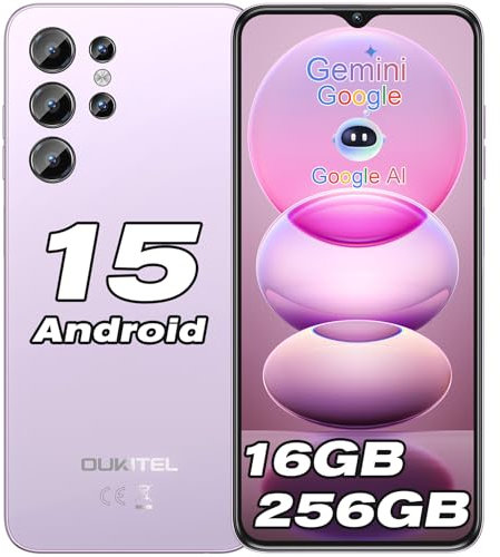 OUKITEL C1 Pro Smartphone Ohne Vertrag Android 15, 16GB+256GB/1TB Handy Ohne Vertrag, 5150mAh Smartphone Günstig, 6.52 HD+, 13MP Kamera Simlockfreie Handys, Gemini AI/Dual 4G SIM/3 Steckplatz
