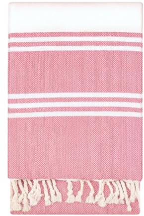Vico Casa® Toalla de Playa 90x170cm de algodón, Rosa/Fouta de Playa, Piscina, Modelo Palau