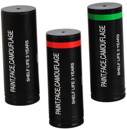 WEKAMOS Peinture Camouflage Visage 3 Couleurs Camouflage Militaire, Kit Outdoor pour Chasse et Forêt, Huile Faciale Non Irritante, Utilisation en Extérieur et Maquillage Halloween