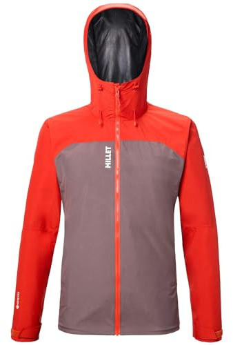 MILLET Veste Randonnée Homme GORE-TEX ePE 2 Couches Imperméable (FR/ES, Alpha/lettres, TTG, Taille normale, Taille normale, Orange)