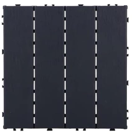 Losas de terraza de jardín, Losas de cubierta anidadas 12x12x0,8 pulgadas de plástico al aire libre impermeable multicolor 9-54 piezas(Grey,45PCS)