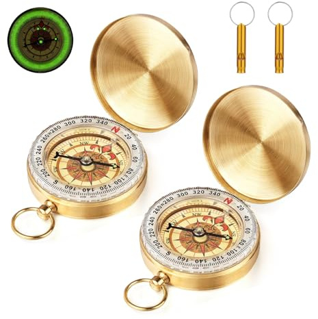 Flintronic Navigation Compass, Hiking Compass with Luminous Function, Waterproof Pocket Compass for Expedition Map Reading, Navigation, Orienteering and Survival