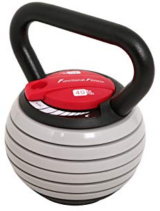 FunctionalFitness Cast Iron Adjustable Kettlebell - 18kg