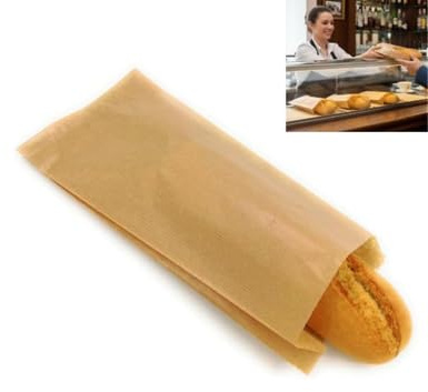 TODOKRAFT 250 Bolsas de Papel Kraft para Bocadillos y Sandwich 27 x 14 cm + Fuelle 6 cm, Fabricadas en España, Bolsas para Pan, Sandwich, Take Away, Panadería, Cafeterías y Food Trucks