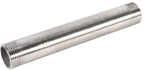 Rostfritt stålrör, 1 st 200 mm BSP 1/4 1/2 3/4 1 rostfritt stålrör SS304 ytterrör med utvändig gänga för luftrör, bränslerör, vattenrör, DIY-dekorationsprojekt (DN25x200mm = 1)