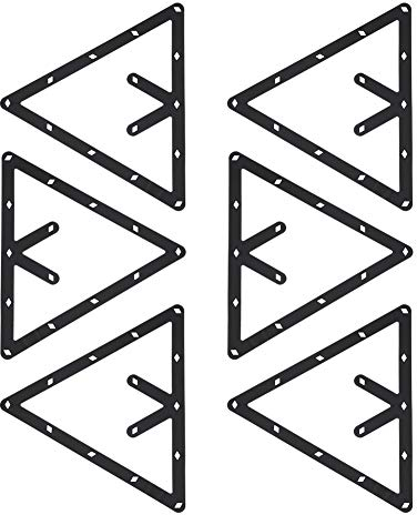 billard dreieck,Billard zubehör,Invisible Magic Rack,Magic Rack Billard,Magic Pool Rack,Pool Rack Magnetic Triangle 6Pcs/Set Billard Rack Black Triangle Ball Holder Positioning Billard Table Pool Queu