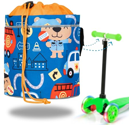 Knuffig Lenkertasche Kinder – Reflektierende Fahrradtasche für Laufrad & Kinderfahrrad – Fahrradkorb – Verstellbar durch Klettverschluss Kleinkinder
