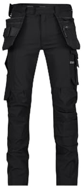 DASSY® Matrix Stretch-Arbeitshose mit Holstertaschen und Kniepolstertaschen - Größe 54 - SCHWARZ