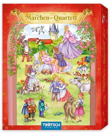 TRÖTSCH - Quartett Spiel Kartenspiel Märchen | Ab 3 Jahren: Kartenspiel Gedächtnisspiel Lernspiel