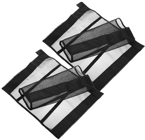 BELLIFFY Botas de Malla para Protección Antimoscas de Caballos, Ligeras y Fáciles de Poner, 4 Unidades Negras para Pastoreo y Paseos al Aire Libre