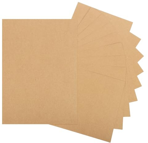 QUARKZMAN 10 Feuilles De Papier Cartonné Brun Pour Imprimante 8.5 x 11 A4 Papier Épais 250gsm/170lb Carton En Vrac Pour Imprimante DIY Scrapbook Menus Cartes Invitations Et Artisanat