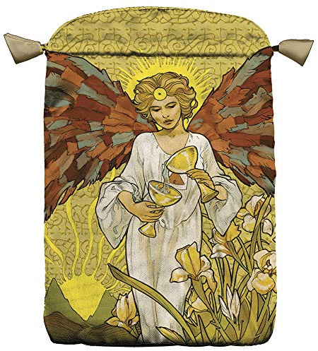 Golden Art Nouveau Tarot Satin Bag