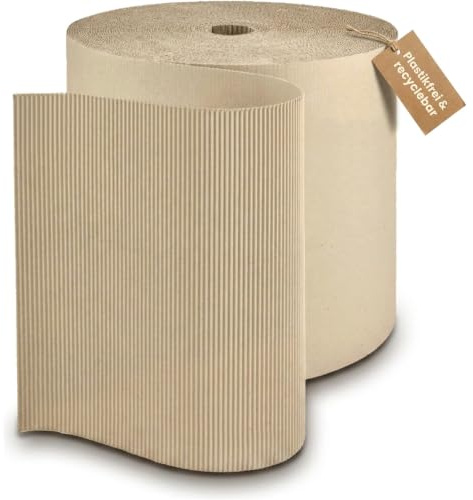 2 rouleaux de carton ondulé 0,50 x 70 m correspondent à 70 m² de carton ondulé sur un rouleau