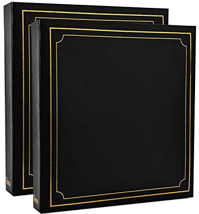 Arpan 2 x Slip In Photo Album, 3-Ring Binder Photo Album Holds 500 Photos 6'' x 4''/ 10x15 cm